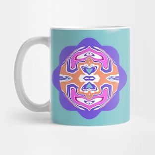 Colorful Retro Abstract Swirls Marble Pattern Mug